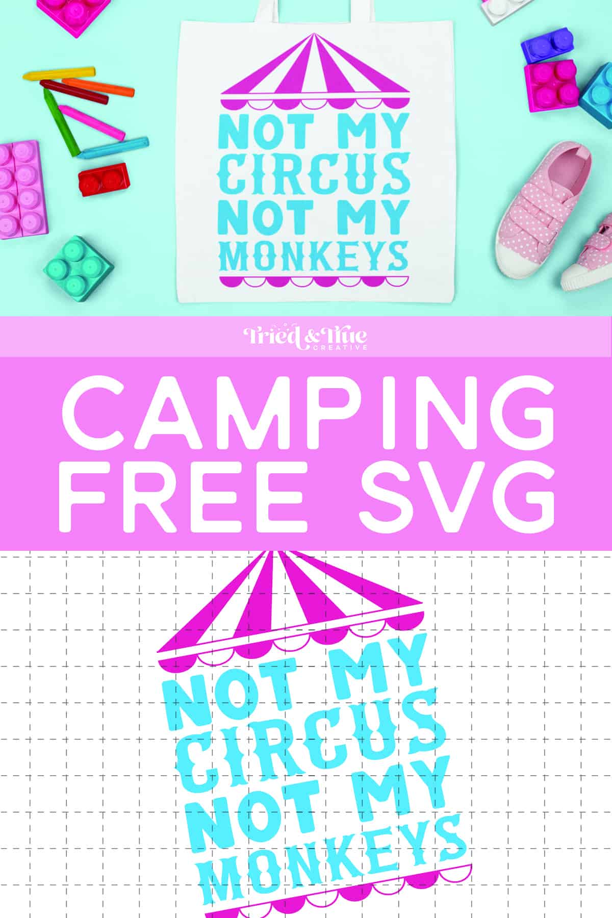 Camping free circus not monkeys svg.