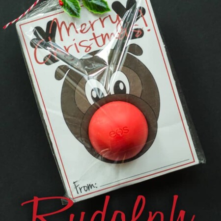 Rudolph Easy Christmas Gift: A super easy gift to give a friend or coworker. A perfect stocking stuffer!